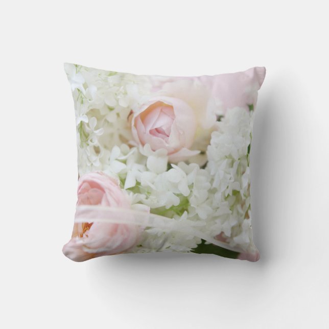 Rose Hydrangeaband Kissen (Vorderseite)
