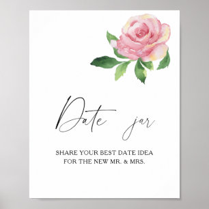 Rose - Ideen für ein Date-Abend. Date-Glas Braut-S Poster