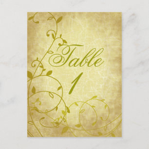 Rose II Vin Cracket Vintage Numéro de table Pos de