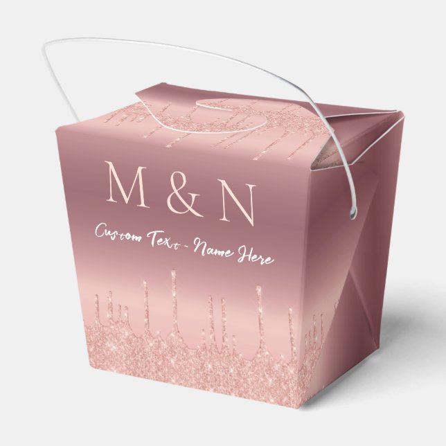 Rose im Feld Gastgeschenk Hochzeit Blush-Markierun Geschenkschachtel (Rückseite)