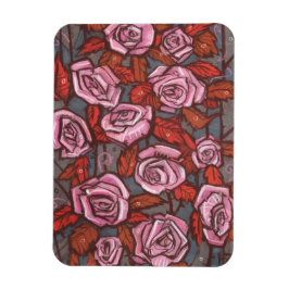 Rose im Herbst Kunst im Blumengarten Rustikale Blu Magnet