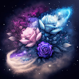 Rose im nächtlichen Himmelspuzzle