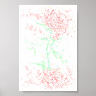 Rose im Wind Poster