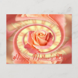 Rose im Wirblen Rahmen Postkarte