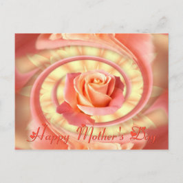 Rose im Wirblen Rahmen Postkarte