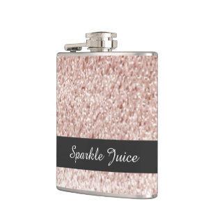 Rose Imitate Glitzer Sparkle Saft Flachmann