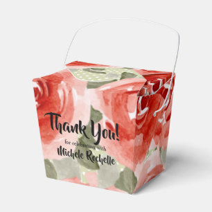 Rose in Aquarellfarben - Ausstieg Geschenkschachtel