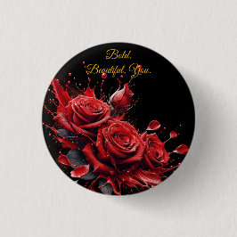 Rose in Bloom - Eleganter Geburtstag Button
