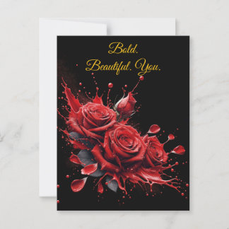 Rose in Bloom - Eleganter Geburtstag Postkarte
