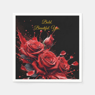 Rose in Bloom - Eleganter Geburtstag Serviette