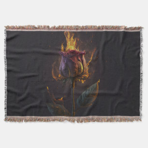 Rose in Brand Decke