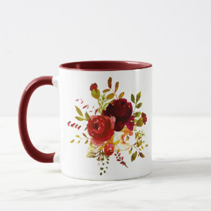 Rose in Burgund und Rot Tasse