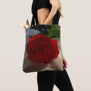 Rose in der Abenddämmerung Tasche