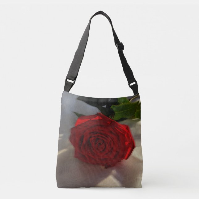 Rose in der Abenddämmerung Tragetaschen Mit Langen Trägern (Vorderseite)