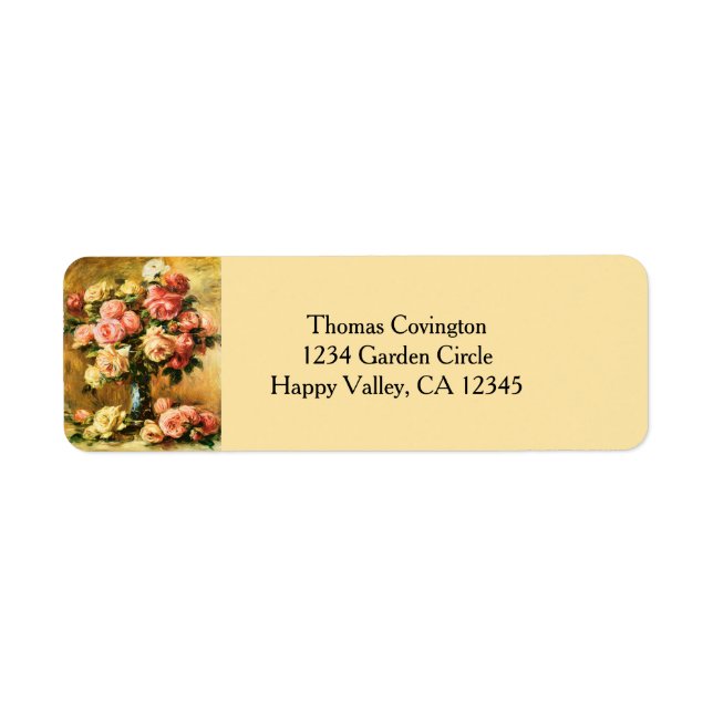 Rose in der Vase Renoir Kunst (Vorne)