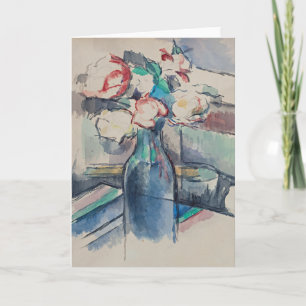 Rose in einer Flasche von Paul Cezanne Karte