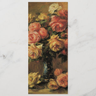 Rose in einer Vase von Renoir, Vintage Blumenhochz Programm