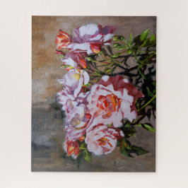 Rose in Pavlovsk - elegante Ölmalerei in Rosa