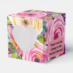 Rose in Rosa auf dem Lila Glitzer Geschenkschachtel