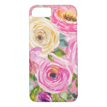 Rose in Rosa und Cremepinot Glitzer