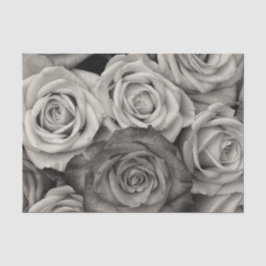 Rose in Schwarz und Weiß Seidenpapier