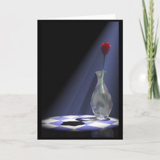 Rose in Vase Karte