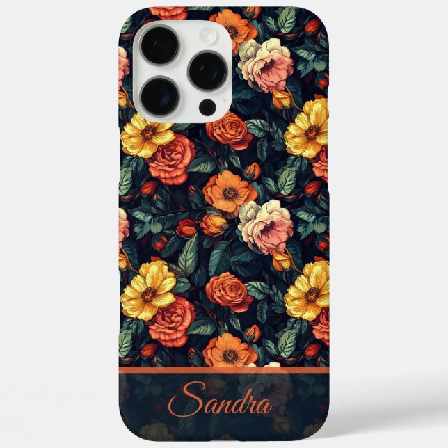 Rose Individuelle Name iPhone Case für Dankeschön  (Rückseite)