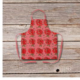 Rose inspiriert Äpfel und Gewürze rosa Schürze