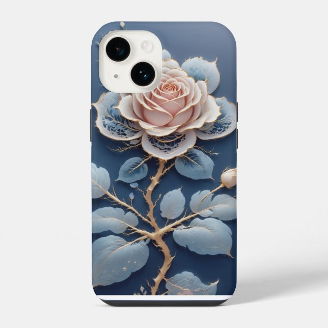 Rose iPhone 14 Hülle (Rückseite)