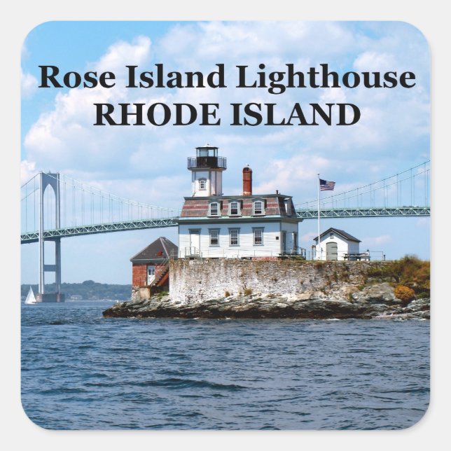 Rose Island Leuchtturm, Rhode Island Stickers (Vorderseite)