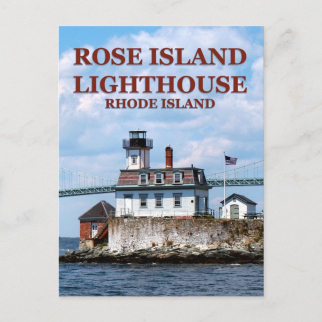 Rose Island Lighthouse, Rhode Island Postcard Postkarte (Vorderseite)