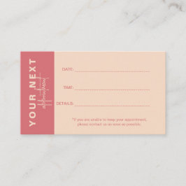 Rose & Ivory Salon Appointment Card | Minimalist D Terminkarte