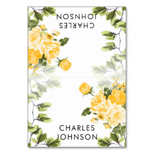 Rose jaune doré Mariage Floral   Cartes