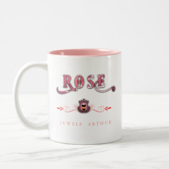 Rose Jewels Cafe Series von Jewels Arthur Zweifarbige Tasse (Links)