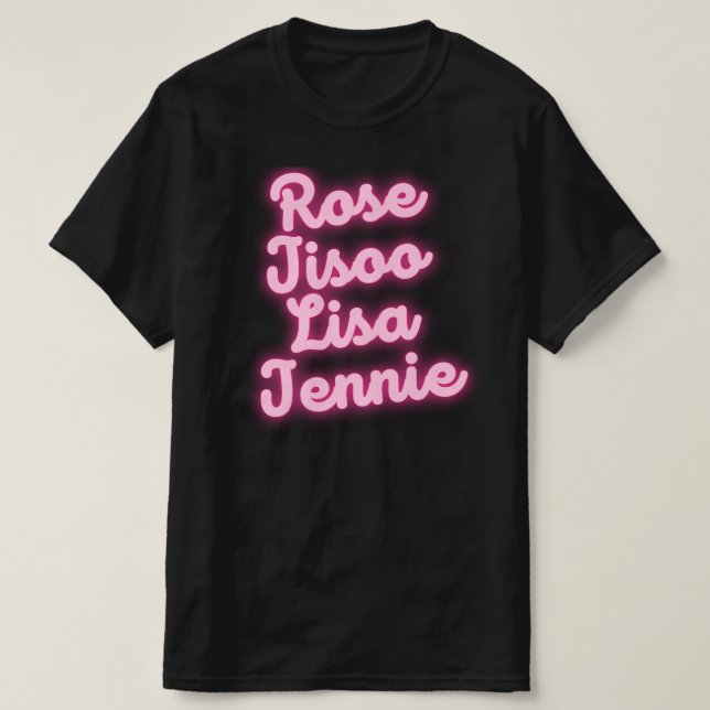 Rose Jisoo Lisa Jennie Mems T - Shirt (Design vorne)