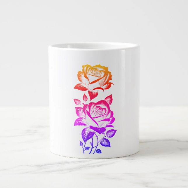 Rose Jumbo-Tasse (Vorderseite)
