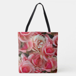Rose Juxtapose Hübsches Blumenmuster Tasche