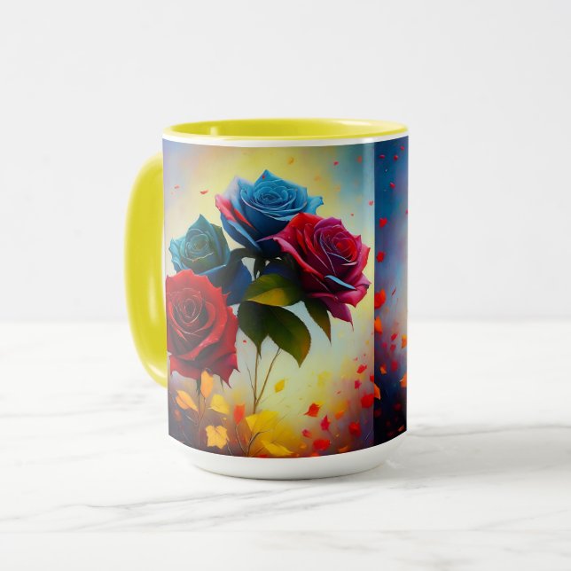 Rose, Kaffee-Tasse Tasse (Vorderseite Links)