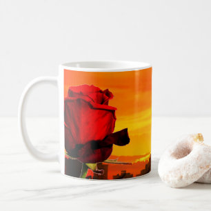 Rose Kaffeetasse