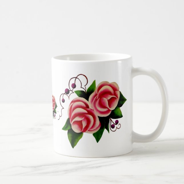 Rose Kaffeetasse (Rechts)