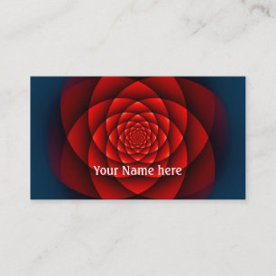 Rose Kaleidoskop rot + Ihr Text Visitenkarte