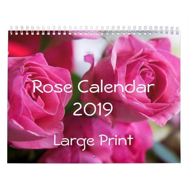 Rose Kalender 2019 Großdruck (Titelbild)