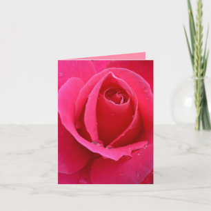 Rose kardiert rosa Blumen-kundenspezifische Karte