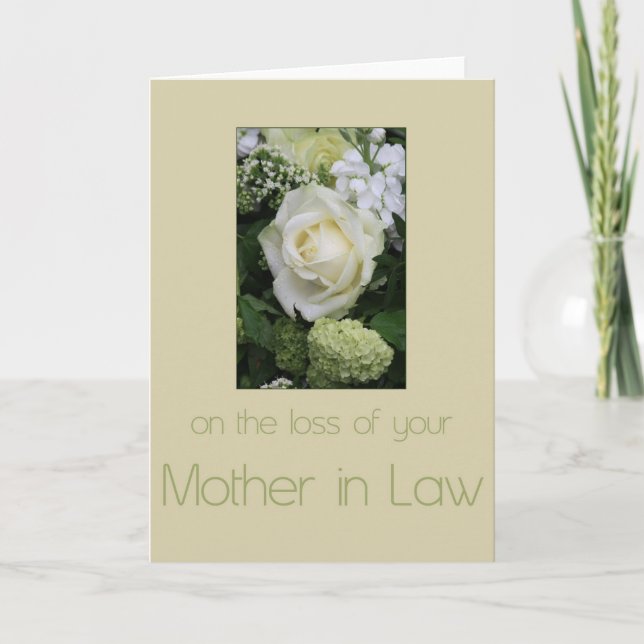 Rose-Karte für Mutter im Beileid mit Rechtsverlust Karte (Vorderseite)