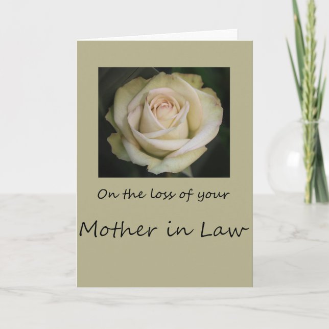 Rose-Karte für Mutter im Beileid mit Rechtsverlust Karte (Vorderseite)