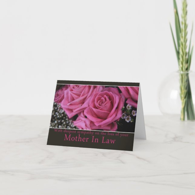 Rose-Karte für Mutter im Beileid mit Rechtsverlust Karte (Vorderseite)