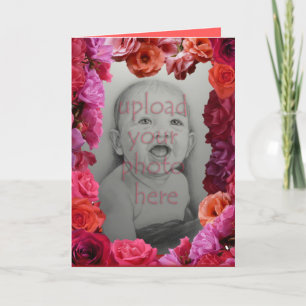 Rose Karten Rosa Blume Benutzerdefinierte Grußkart