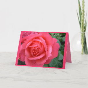 Rose Karten Rosa Blume Benutzerdefinierte Grußkart