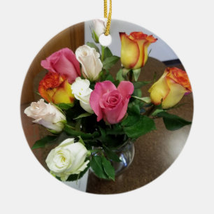 Rose Keramik Ornament