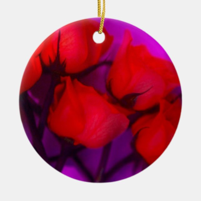 Rose Keramik Ornament (Vorne)